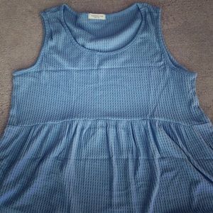 Beautiful Baby Blue Weekender Waffle Top